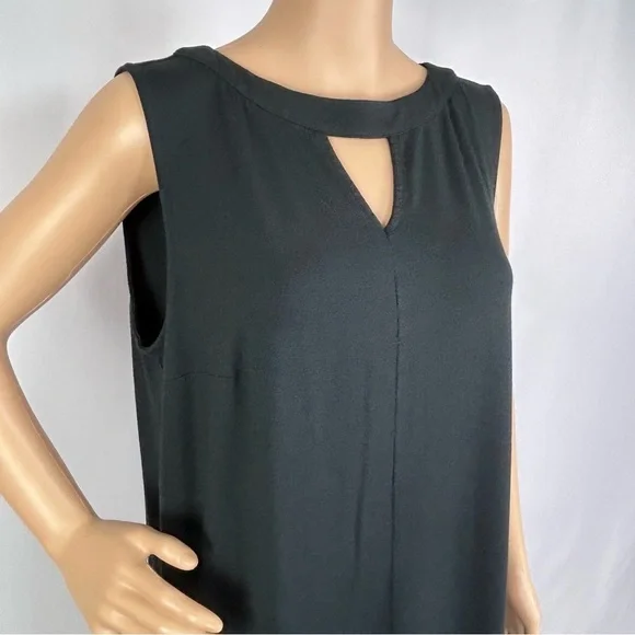 J. Jill Black Keyhole Neck Midi Dress Size 1X - Picture 5 of 12